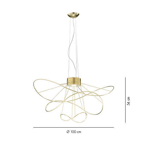 Hoops SP 3 Lampa Wisząca AXO Light złota LED