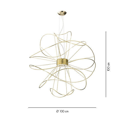 Hoops SP 6 Lampa Wisząca AXO Light złota LED