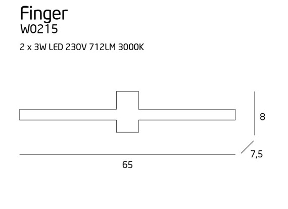 Lampa Ścienna Maxlight Finger W0215
