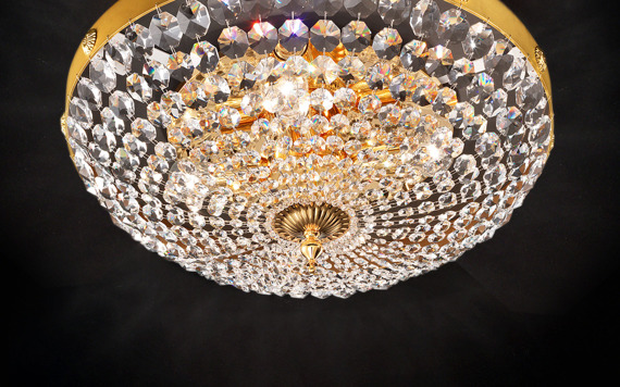 Lampa Sufitowa MASIERO Elegantia 6005 PL 4 Kryształki Asfour