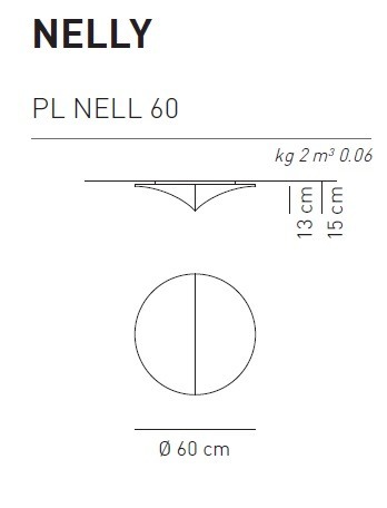 Nelly PL 60 Lampa sufitowa AXO Light  60 cm