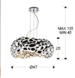Lampa wisząca Schuller Narisa 266284 chrom
