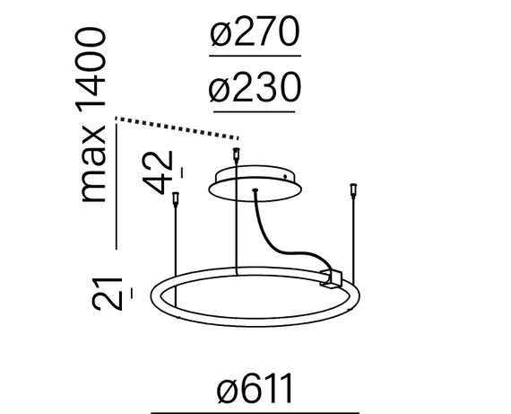 Lampa wisząca AQForm 59957-L930-D9-00-82 Buclo