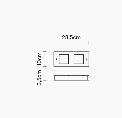 Lampa ścienna F38 G01 02 Fabbian Quarter