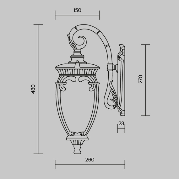 Lampa Ścienna Maytoni Fleur O414WL-01BZ