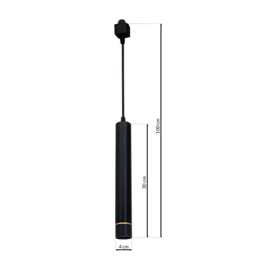 Milagro Track Pendant ML6510 Lampa wisząca czarna