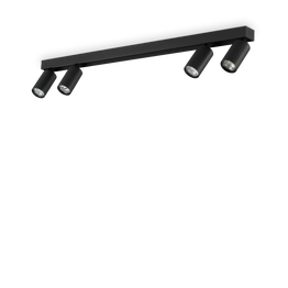 Plafon Ideal Lux Profilo Pl4 Nero 328195