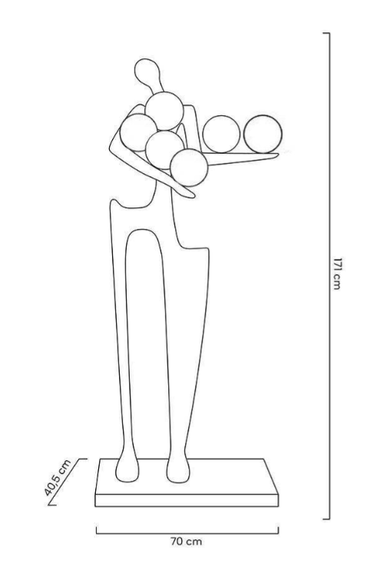 Moosee czarna Lampa stojąca HUMAN DREAMER