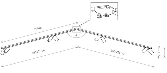 Listwa Nowodvorski Mono 7723 Czarna 200x200cm