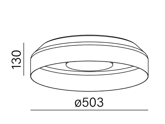 Plafon AQform MAXI RING dot LED natynkowy 47027-M930-DG-PH-12
