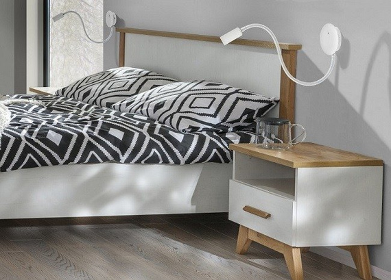 Kinkiet Azzardo Nogat LED biały