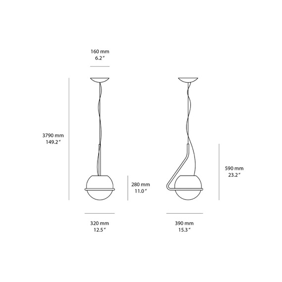Włoski Zwis Foscarini Tonda FN3180S000W10E30
