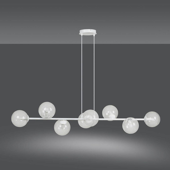 Wisząca lampa ROSSI 8 WH TRANSPARENT biały (877/8) - Emibig