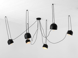 Lampa wisząca pająk CustomForm Popo 6 czarna