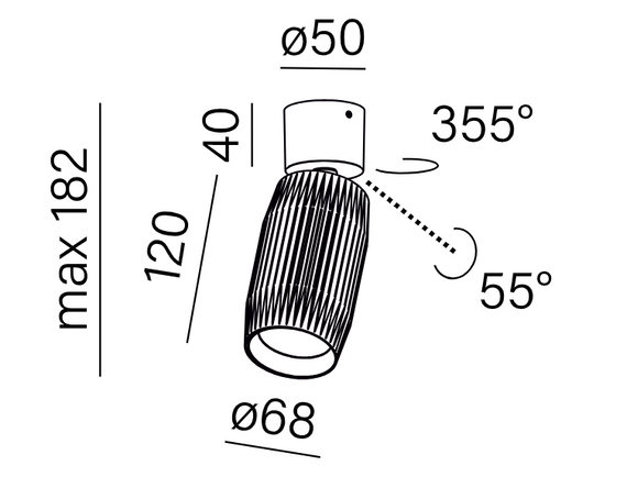 AQform 16477-M930-WT-00-82 Lampa natynkowa Triba 