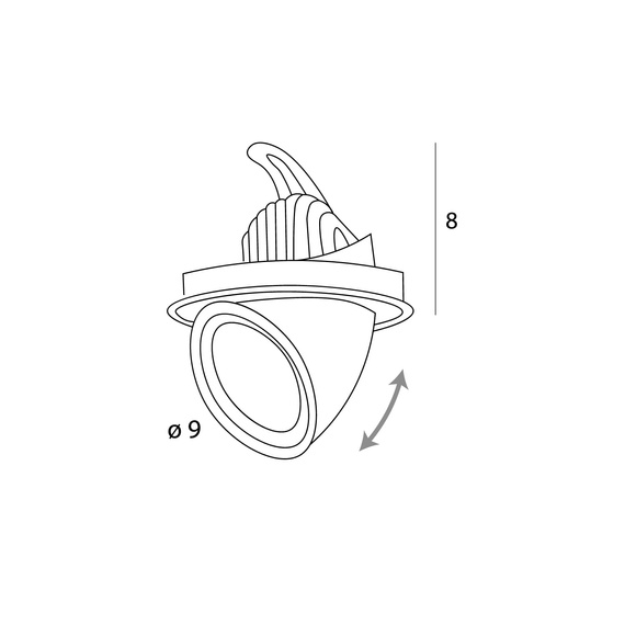 MaxLight Lampa podtynkowa Rubio H0132