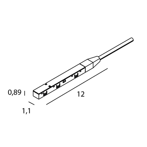 MAXLIGHT NA0001 Końcówka zasilająca zasilacza zewnętrznego Micro11 czarny