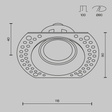 Oprawa do zabudowy Maytoni Dot DL042-01-RD-B