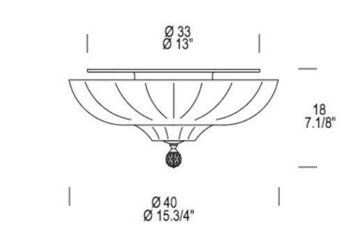 Plafon Leucos PASCALE PL 40 cm