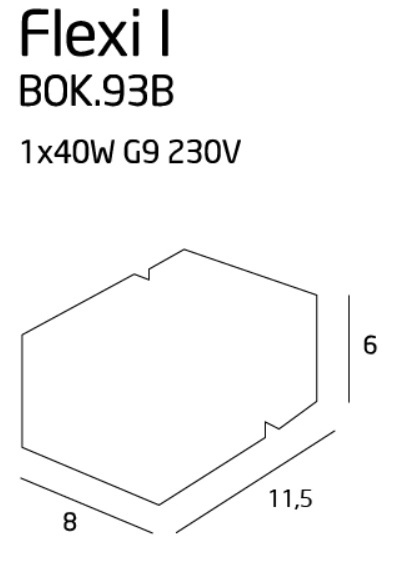 Kinkiet Maxlight Flexi I Bok.93b