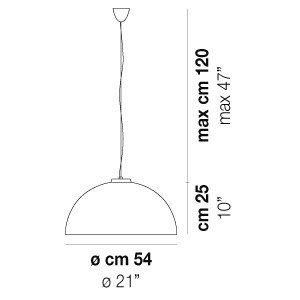 Lampa Wisząca VISTOSI DRESS SP G biała 54 cm