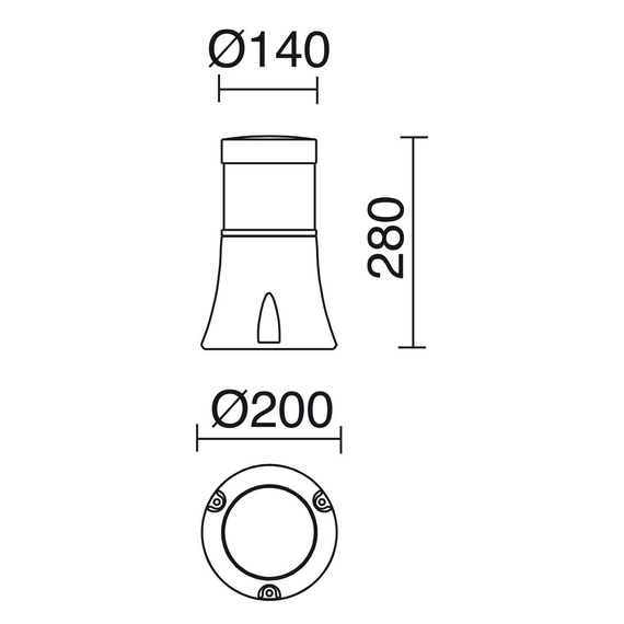 Lampa stojąca zewnętrzna Novolux Mirco 669D-G05X1A-02