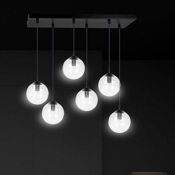 Zwis COSMO 6 BL TRANSPARENT czarny (711/6) - Emibig