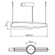 Zwis Ledowy Accord Lighting Horizon QN-HORIZON-LED-LP-140-TEAK