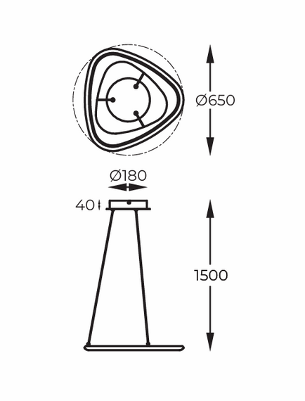 Zuma Line Getafe Żyrandol MD3888-1S-3BCT