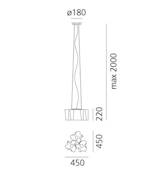 Nowoczesna lampa wisząca Artemide Logico : 0698020A