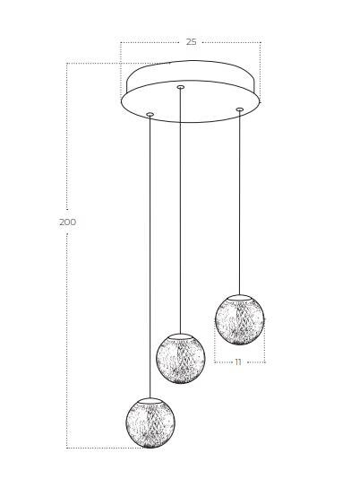 Azzardo Lampa Sufitowa Edem 3 AZ6019 Czarna