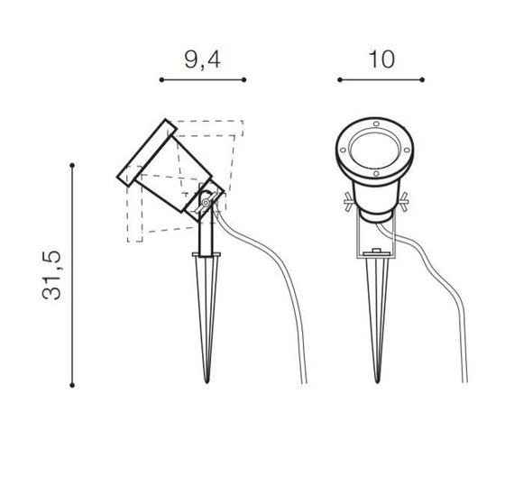 Czarny Naświetlacz Azzardo Edvin AZ4502
