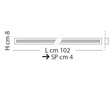 Male-Line Lampa Sufitowa LED 102cm Sillux chrom