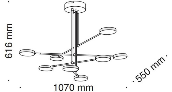 Lampa wisząca Maytoni Fad MOD070PL-L48B3K