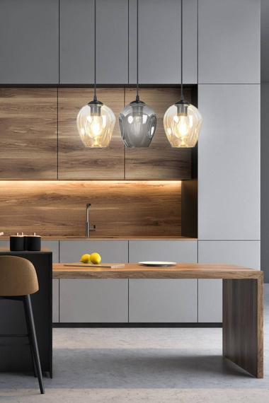 Wisząca lampa ISTAR 1 BL MIODOWY czarny (677/1) - Emibig