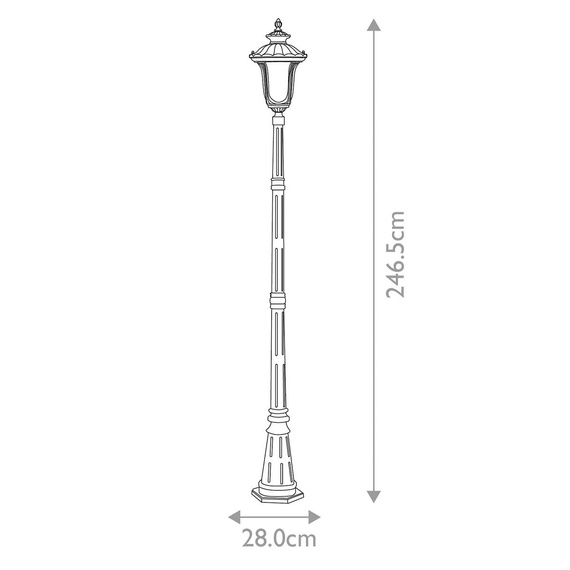 Elstead ChicagoCC5-M-BK Latarnia zewnętrzna