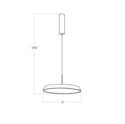 Lampa wisząca Azzardo Clara Pendant 15 CHBN AZ5808