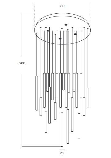 Lampa Wisząca Azzardo Ilios 36 Pendant 3-Step DIMM BK AZ5747