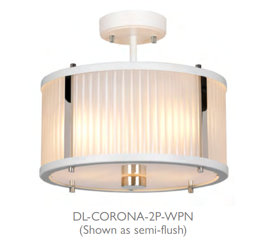 Elstead Lighting Corona DL-CORONA-2P-WPN Zwis