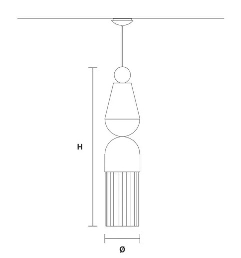 Nowoczesna Lampa wisząca Masiero Nappe N7