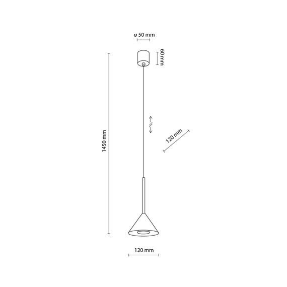 Zwis TK Lighting Cono 10304