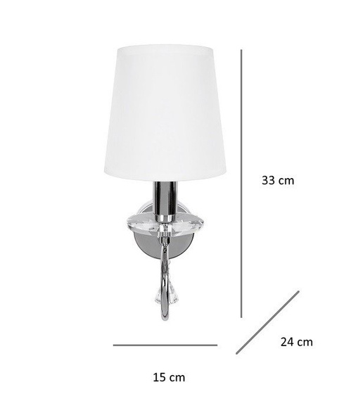 Kinkiet w stylu glamour Berella Light Faroso BL0300