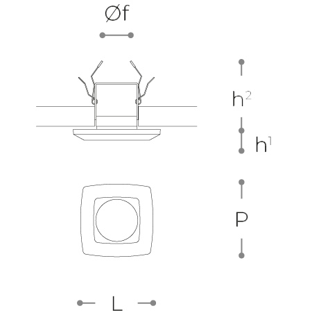 Oprawa wpuszczana Italamp 3013/F Lena