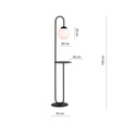 Lampa stojąca BARI LP1 BL czarny (1235/LP2) - Emibig