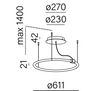 Lampa wisząca AQForm 59957-L930-D9-00-82 Buclo