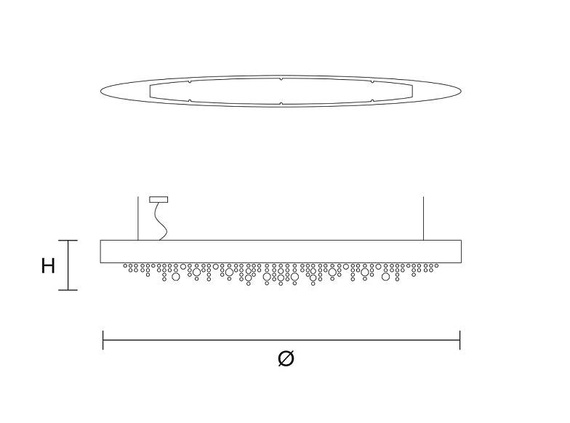 Lampa Wisząca MASIERO Ola S6 OV 160 złoty