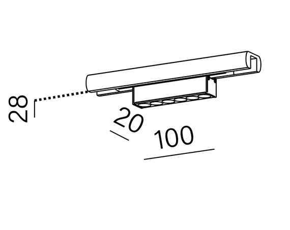 Aqform 16451-M930-WB-00-12 Lampa do szynoprzewodu Rafter mini points LED microtrack