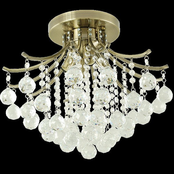 Plafoniera kryształowa Elem Wenecja 5191/4 21QG mosiądz