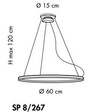 Lampa Wisząca Sillux MALE SP 8/267 LED