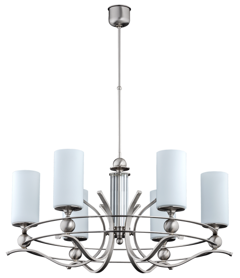 Lampa wisząca Kutek Ruta RUT-ZW-6(N/KL)WHITE Nikiel